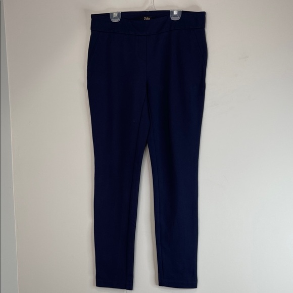 Dalia Skinny Fit Legging Trousers Navy Blue Pull On Stretch Size 8 - Picture 2 of 11